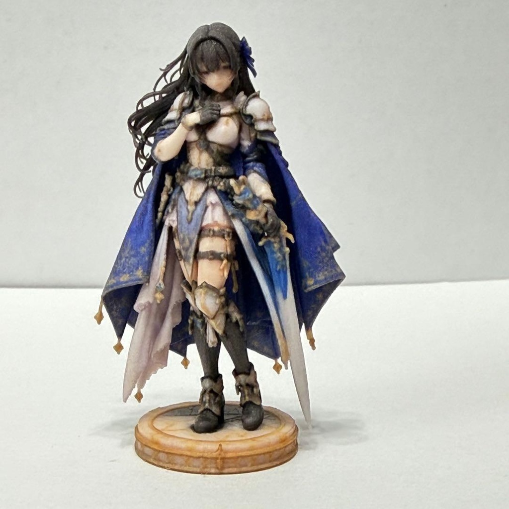 1/32 フィギュア 異世界の女の子 青マント リアルフィギュア 完成品 ミニカーに ジオラマ ミニチュアイメージ 3Dフィギュア
