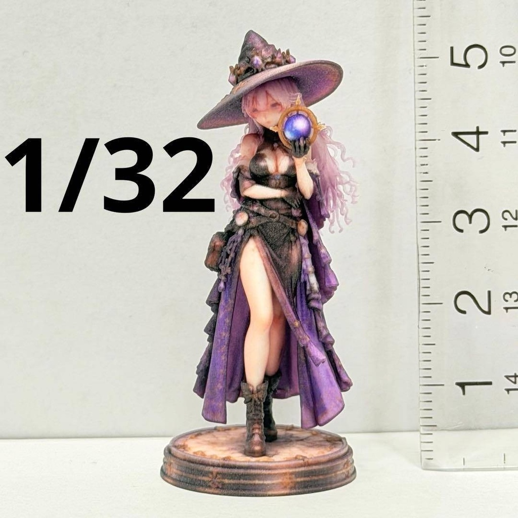 1/32 異世界の女の子 フィギュア リアルフィギュア 水晶 ミニチュアイメージ 完成品 ジオラマに ミニカーに 3Dフィギュア