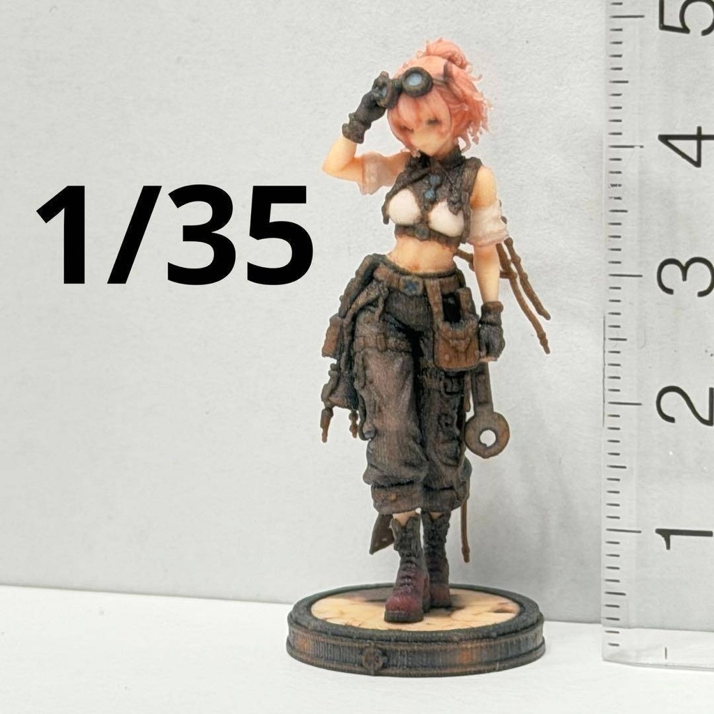 1/35　異世界の女の子　フィギュア　完成品　ミニチュア　ミニチュアイメージ　ジオラマ