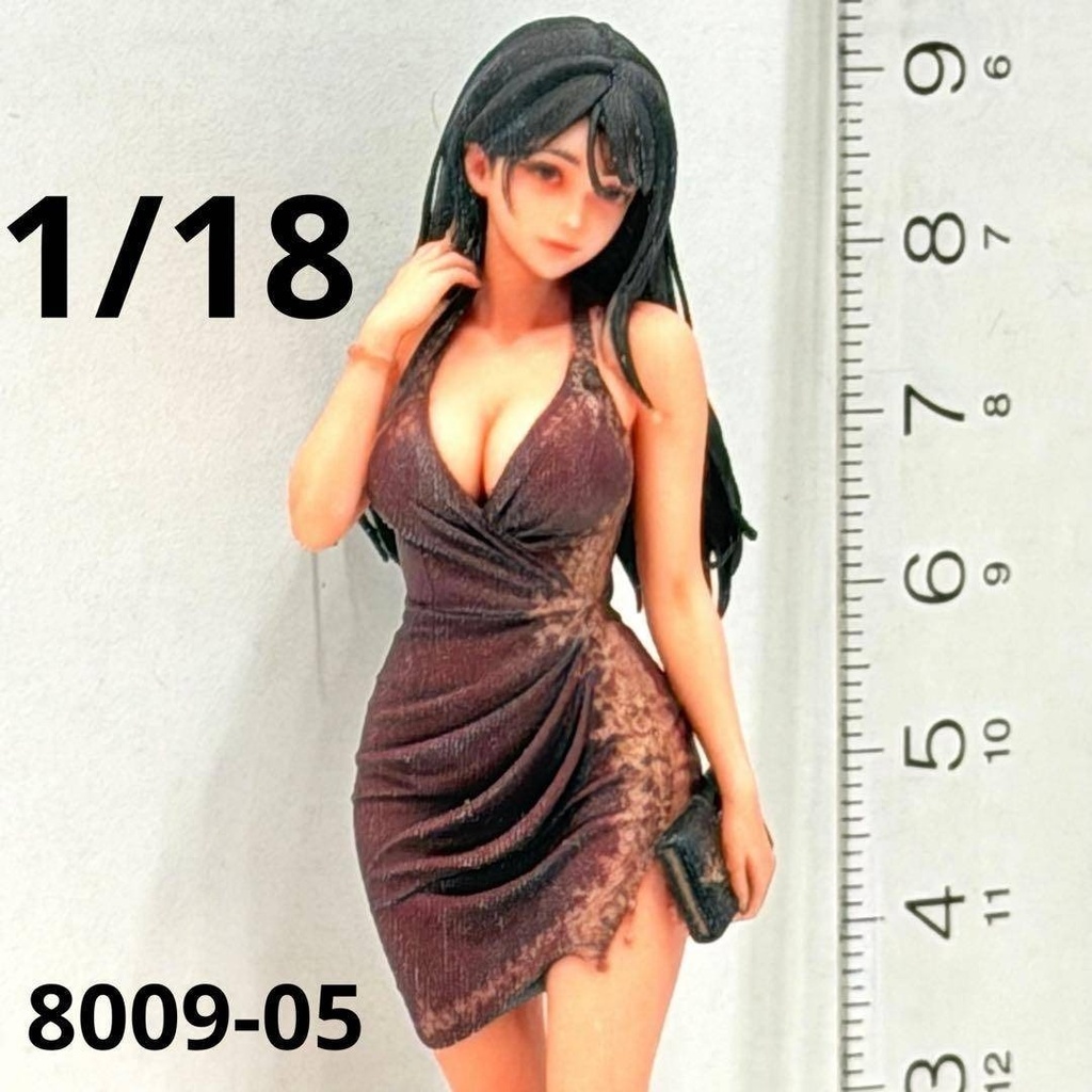 1/18 8009-05 フィギュア　リアルフィギュア　キャバ嬢　ミニカーに　完成品　ドールハウスに　ミニチュア　ミニチュアイメージ　３Dフィギュア