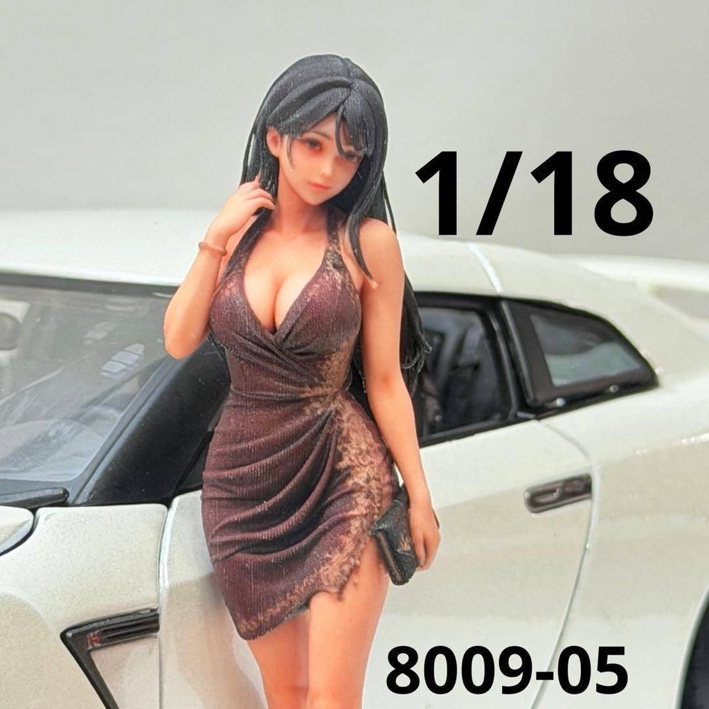 1/18 8009-05 フィギュア リアルフィギュア キャバ嬢 ミニカーに 完成品 ドールハウスに ミニチュア ミニチュアイメージ 3Dフィギュア