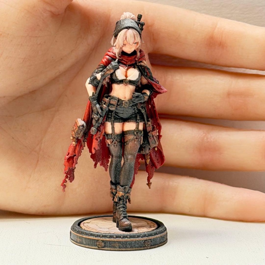 1/24 フィギュア 異世界の女の子 赤マント ミニチュアイメージ リアルフィギュア