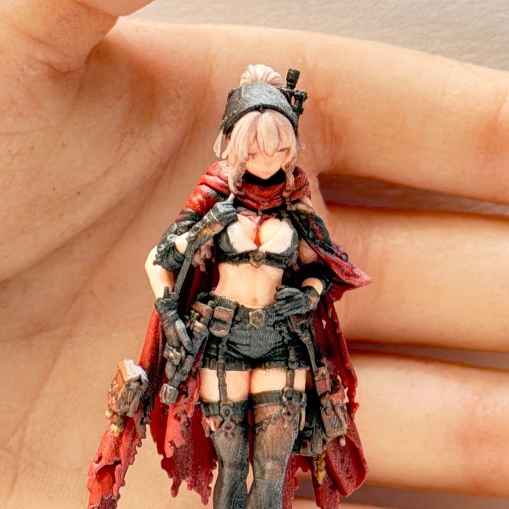 1/24 フィギュア 異世界の女の子 赤マント ミニチュアイメージ リアルフィギュア