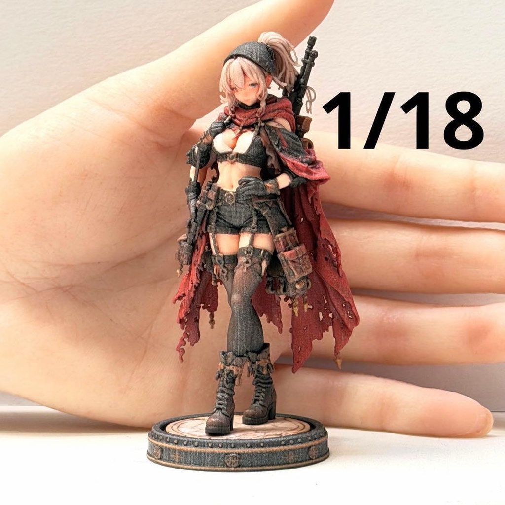 1/18 フィギュア 異世界の女の子 赤マント 完成品 リアルフィギュア ミニチュアイメージ 3Dフィギュア