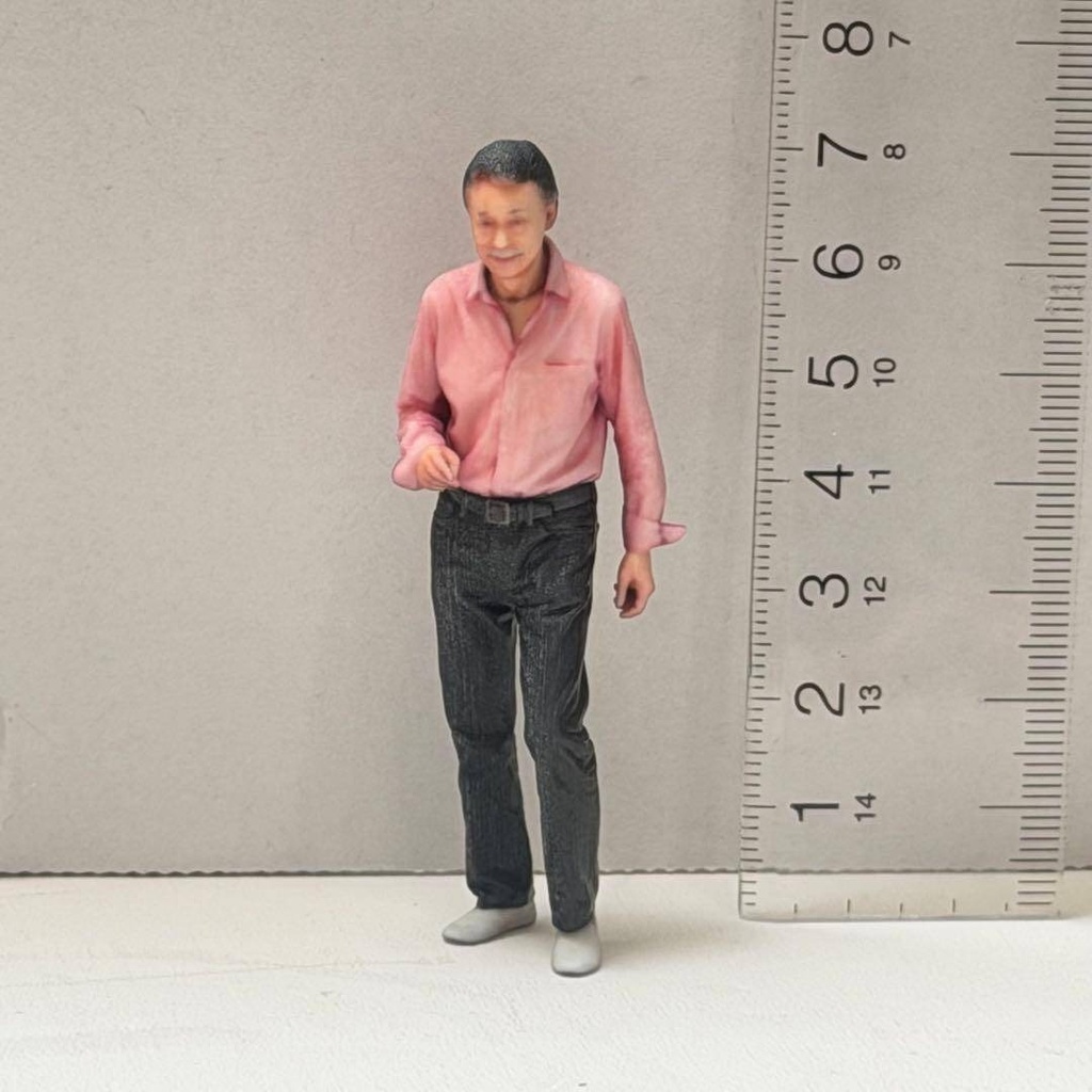 1/24 おじいさん フィギュア リアルフィギュア ミニチュアイメージ 完成品 3Dフィギュア ミニカーに ドールハウスに