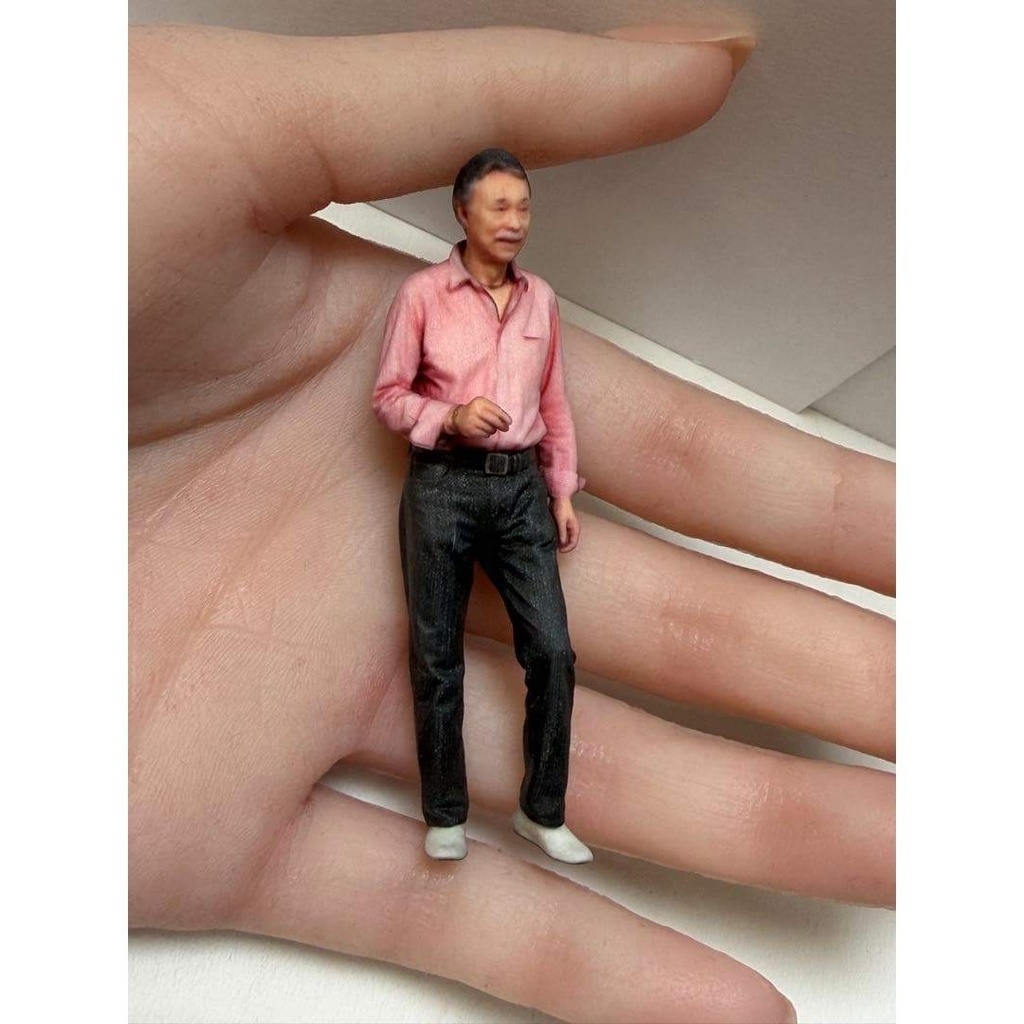 1/24 おじいさん フィギュア リアルフィギュア ミニチュアイメージ 完成品 3Dフィギュア ミニカーに ドールハウスに