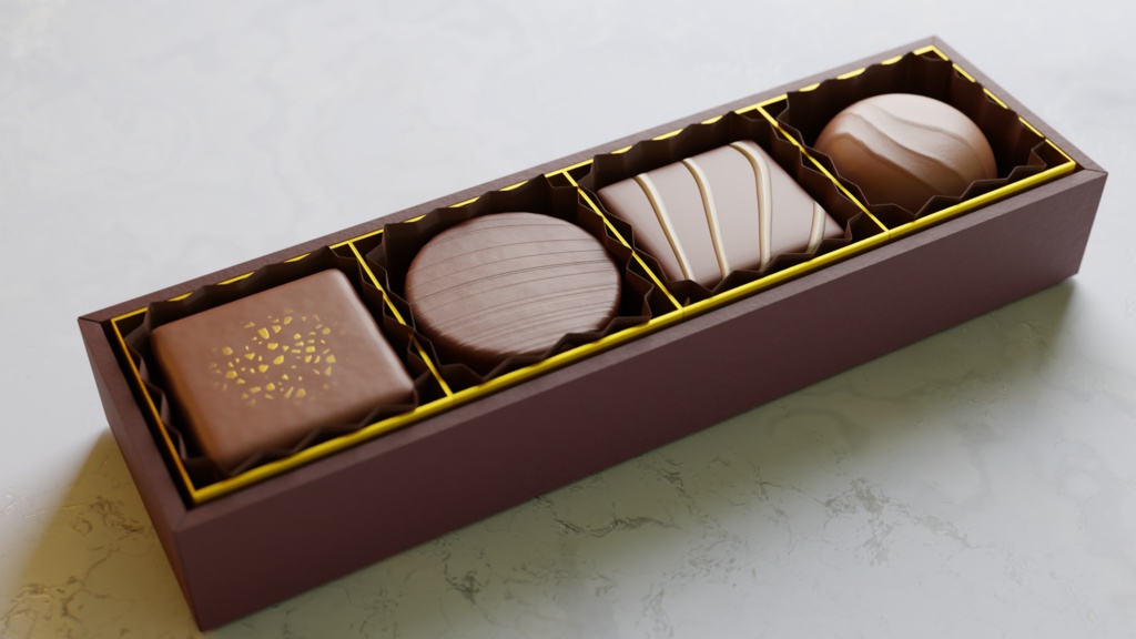 無料DL可【マテリアル】blender用義理チョコマテリアル