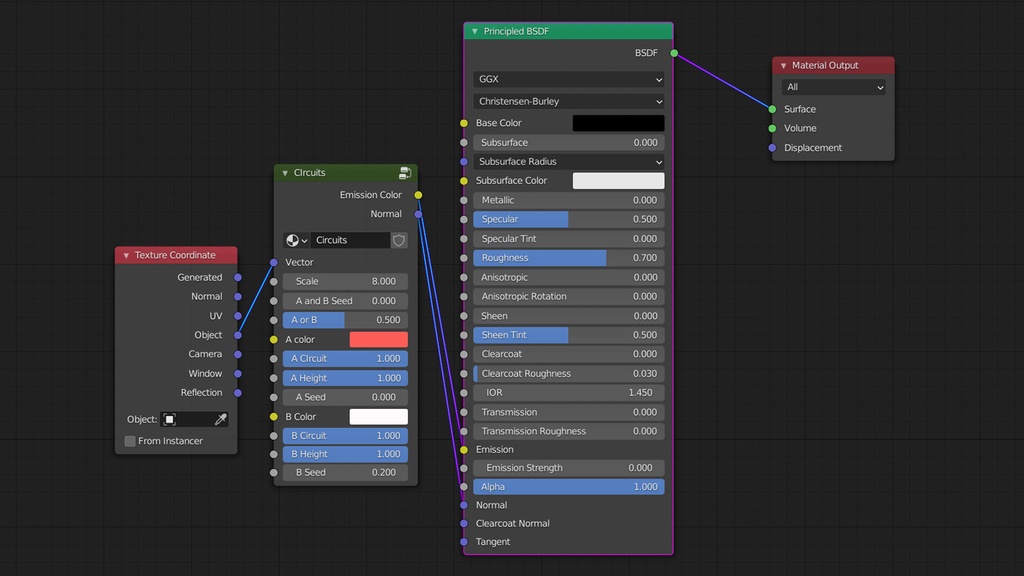 無料DL可【シェーダー】blender用サイバーっぽいシェーダー