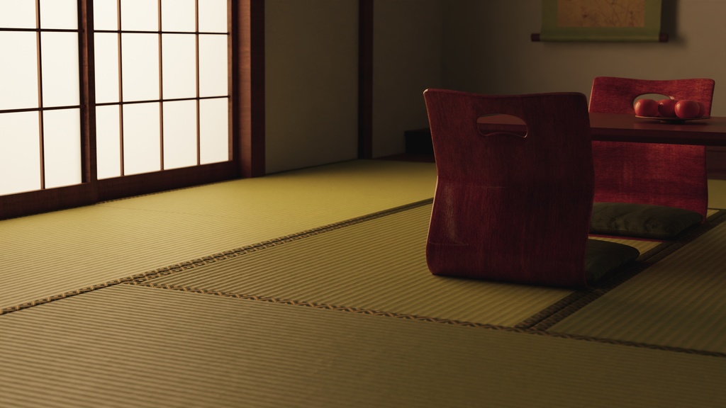 無料DL可【マテリアル】blender用たたみマテリアル