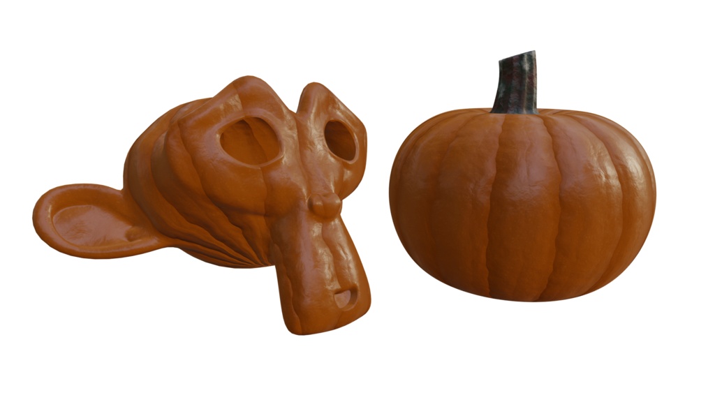 無料DL可【マテリアル】blender用かぼちゃマテリアル