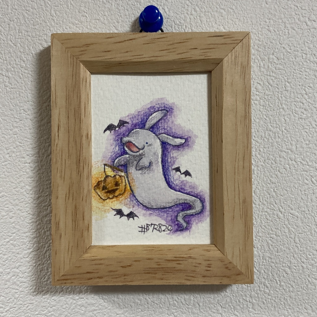 ハロウィンにゃちとべるうさ 原画