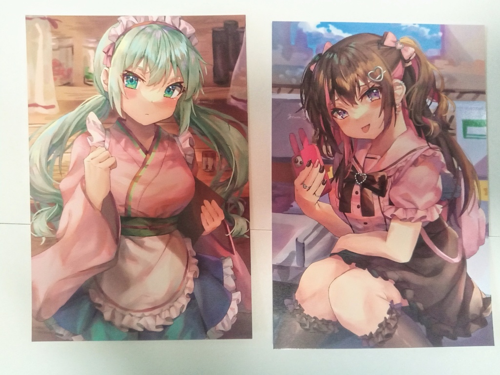 和メイドわらびちゃんポストカード