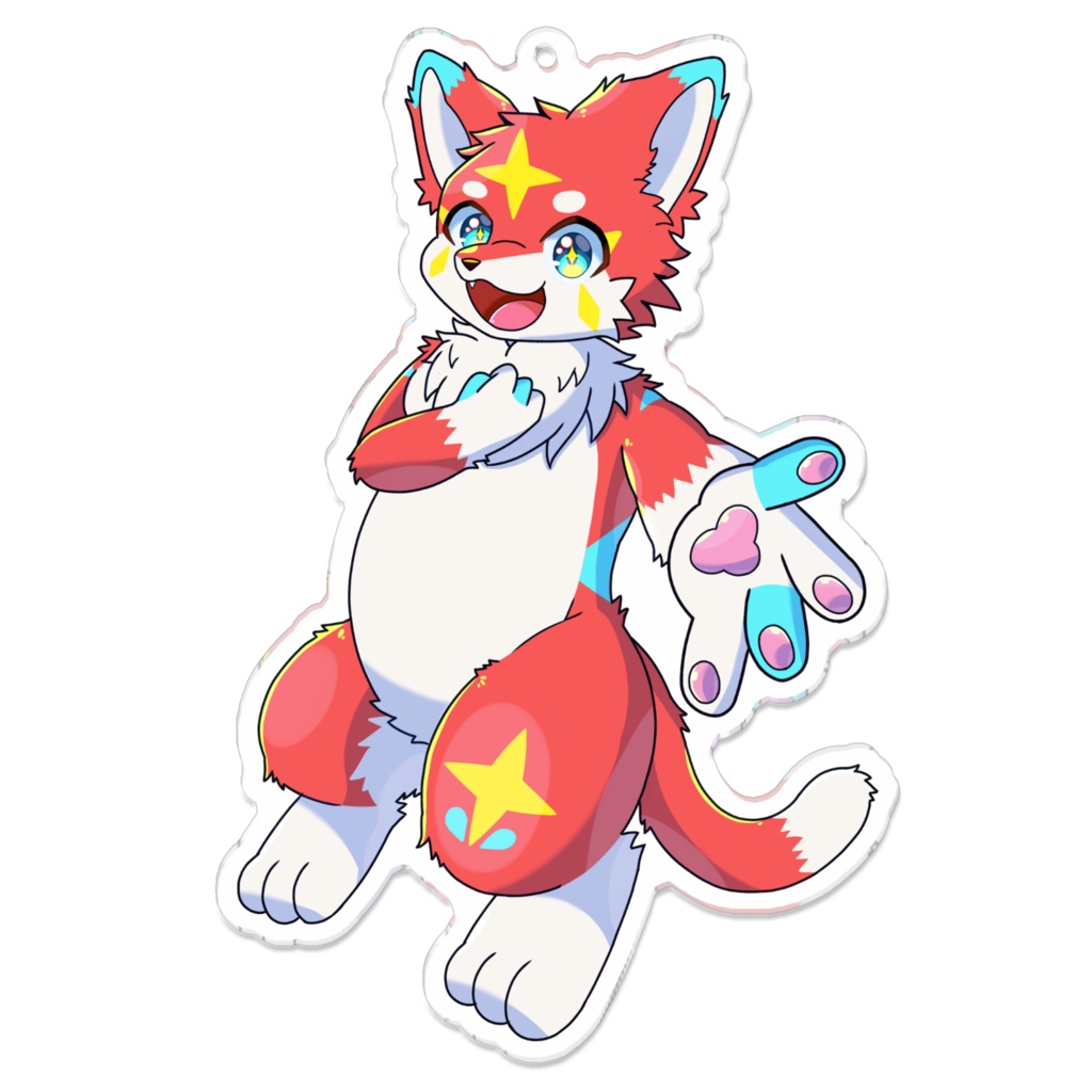 きつねこ3原色 メクティ[アクリルキーホルダー]