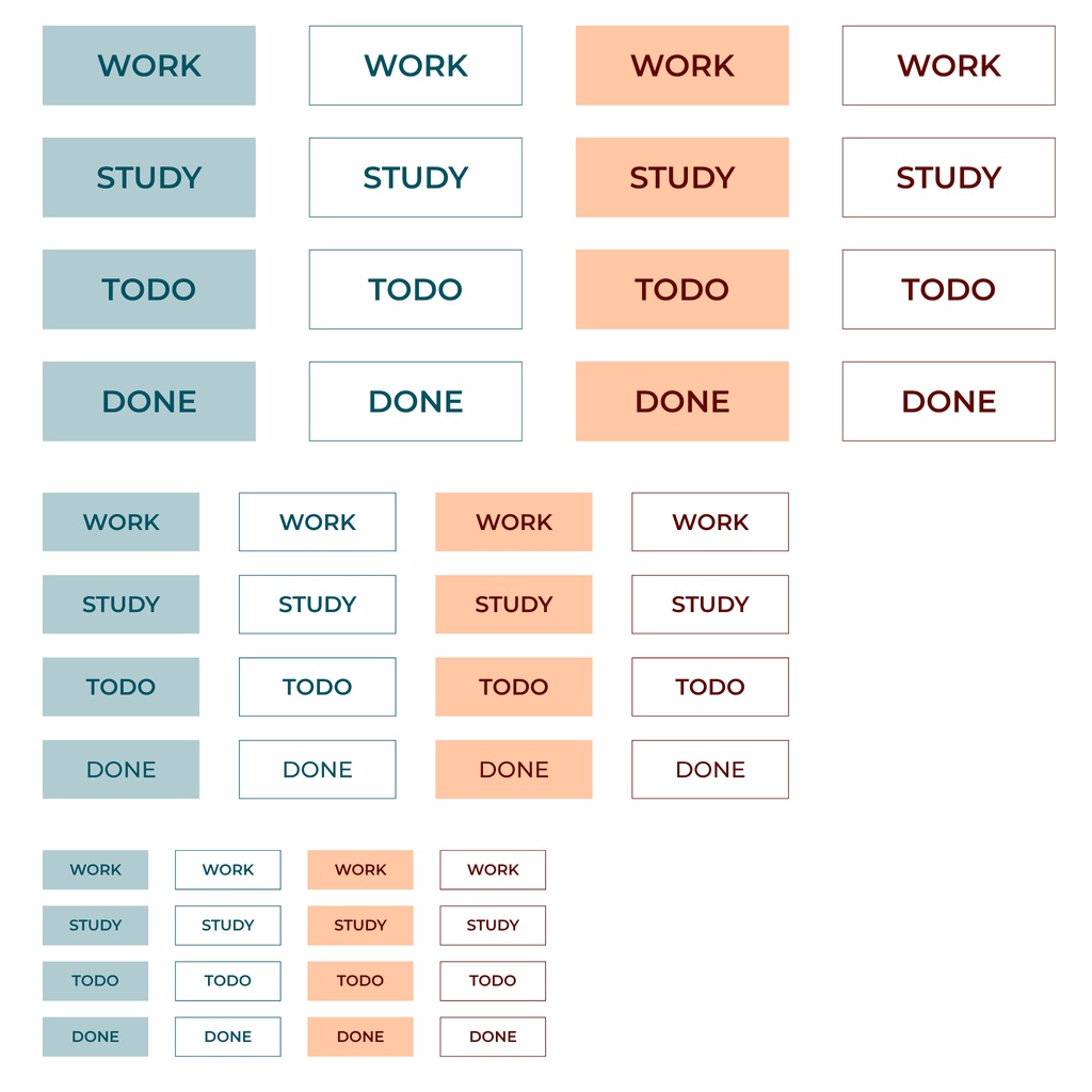 デジタルプランナー用 シンプルUIラベルステッカー(PNG透過)