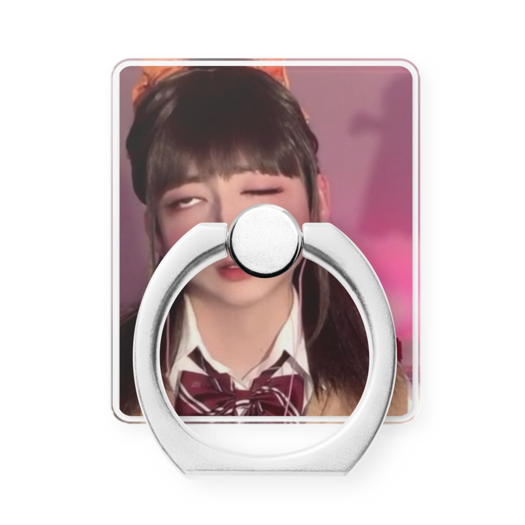 変な顔スマホリング