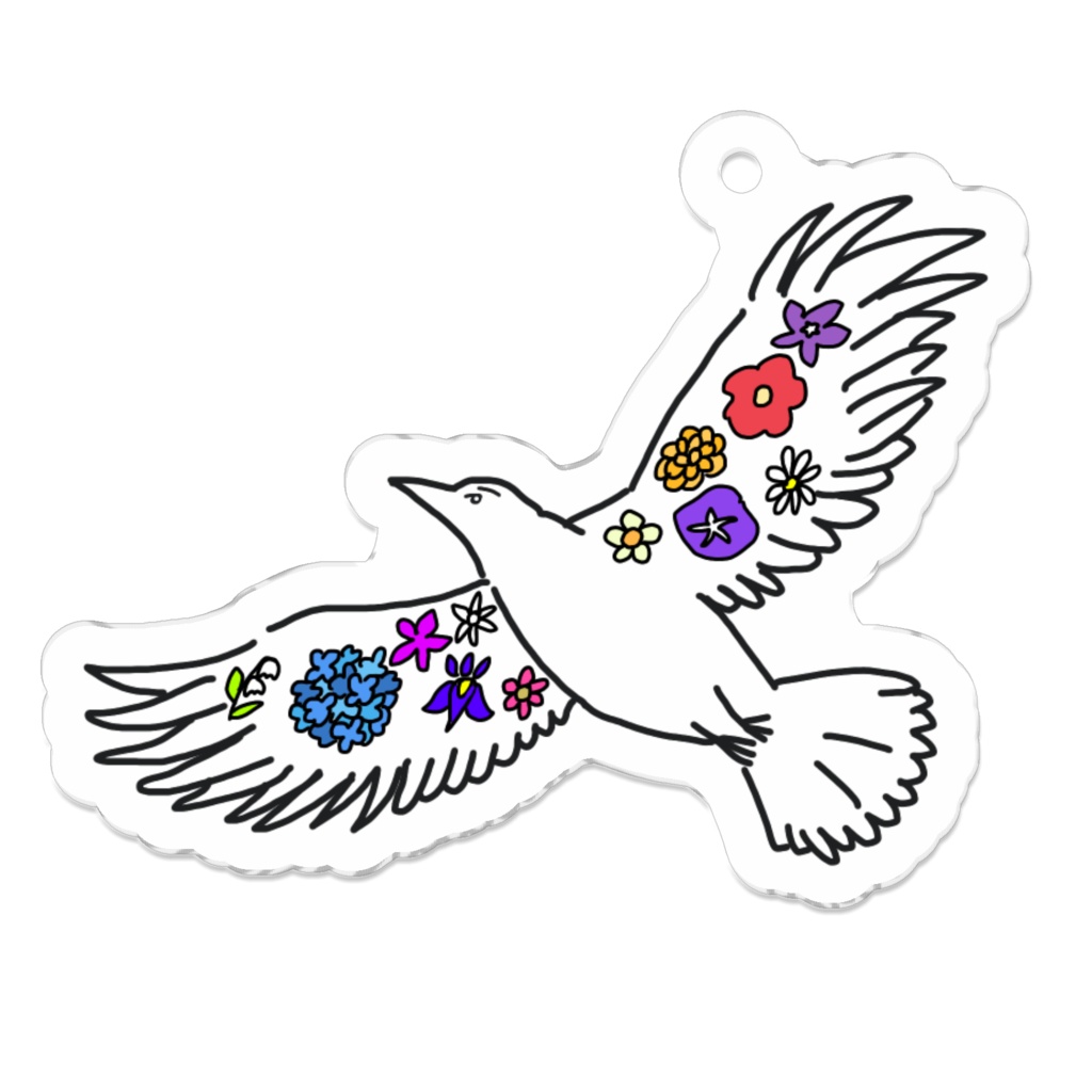 翼を広げ歌うバード