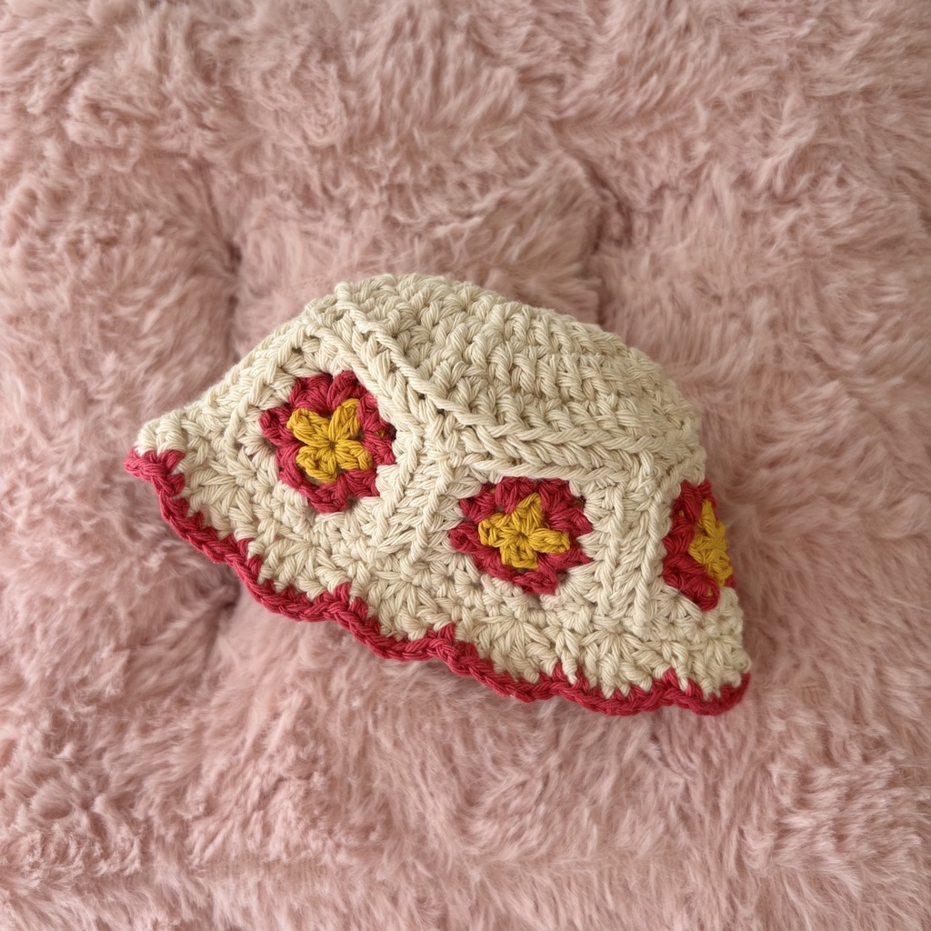 ぬい用　フラワーハット(Sサイズ)