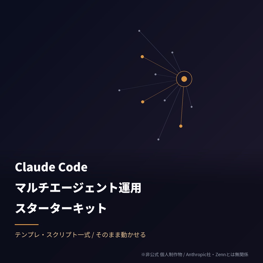 Claude Code 対応 マルチエージェント運用スターターキット