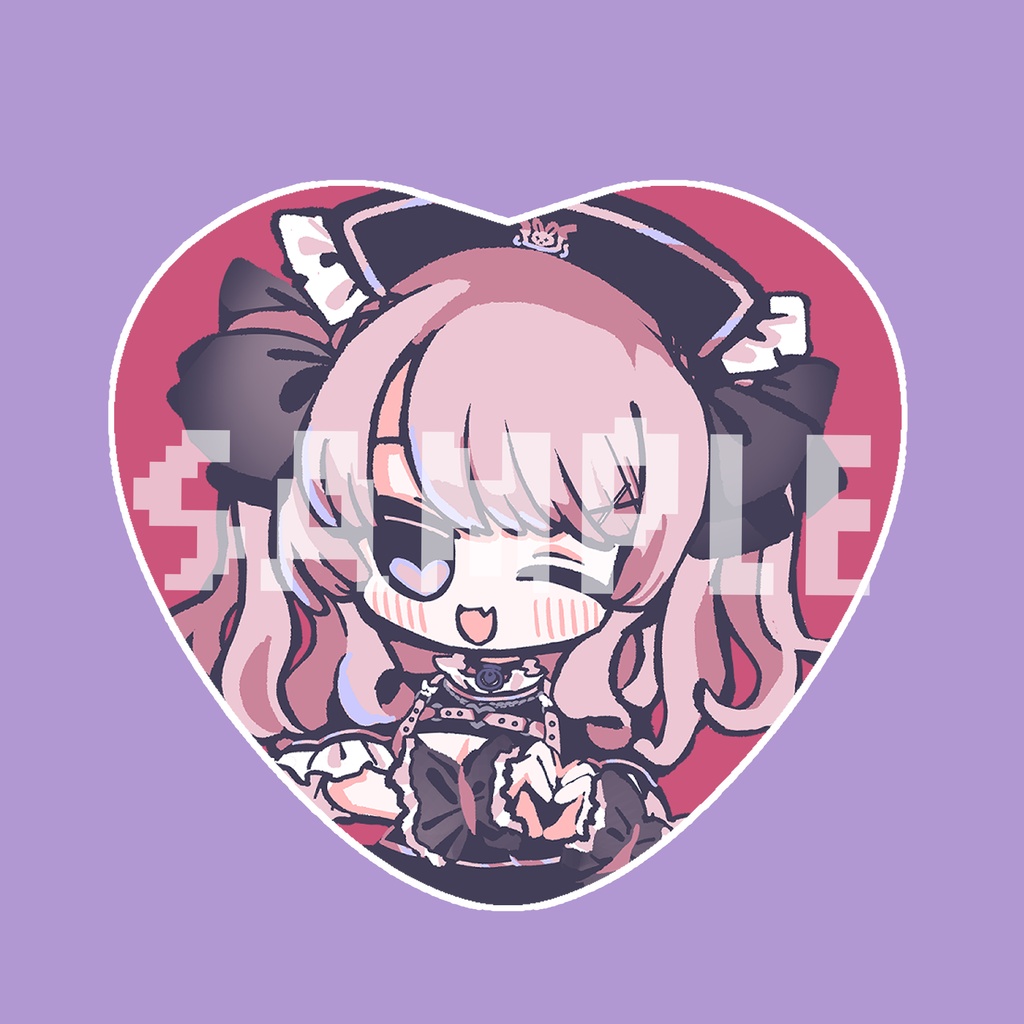 ハート缶バッジ
