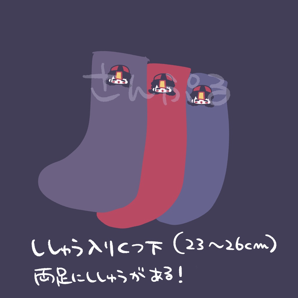 ゆえちゃん刺繍靴下
