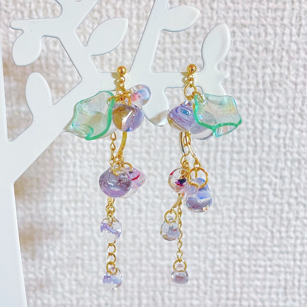 藤の花ピアス