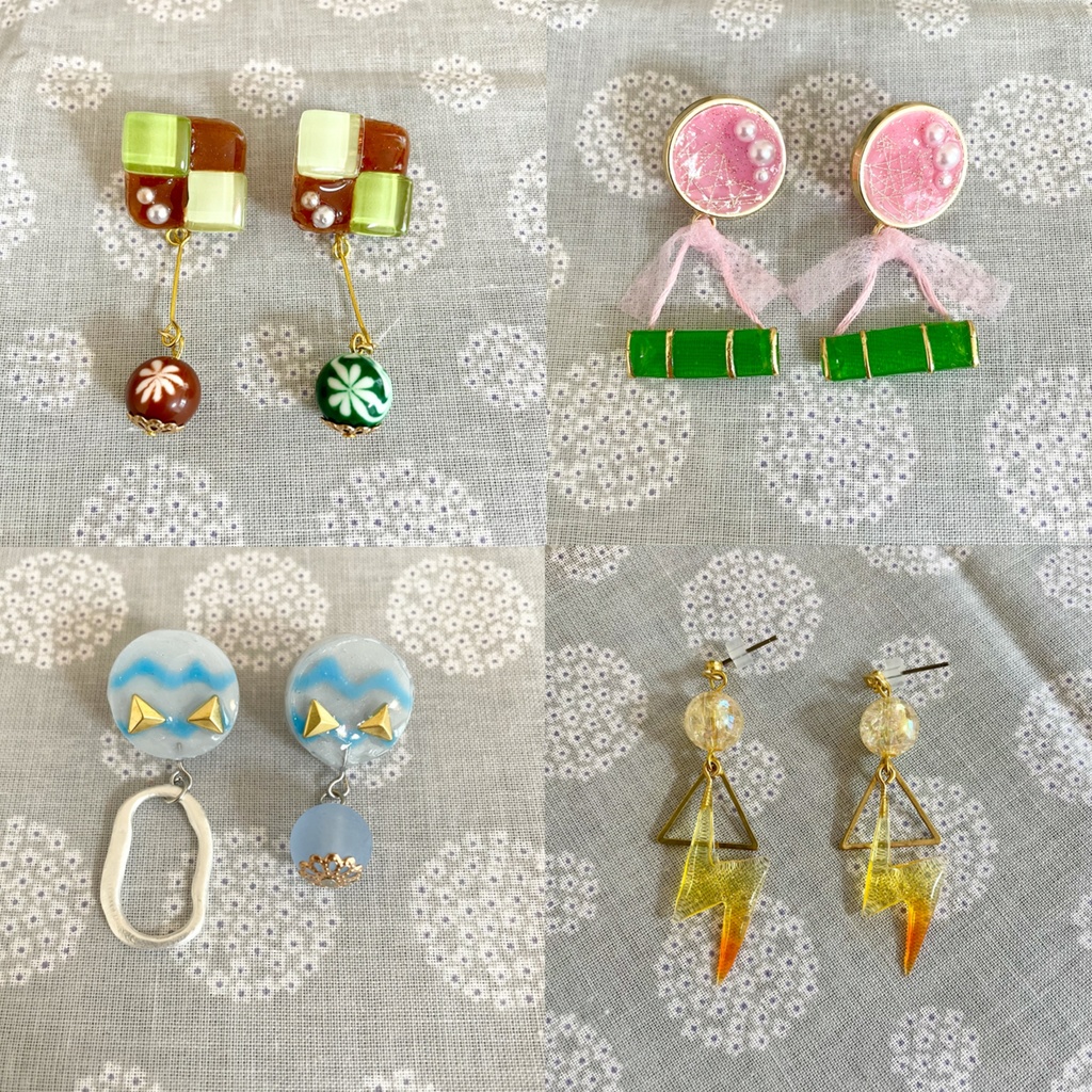 ☽* 鬼滅の刃 かまぼこ隊耳飾り ☽*