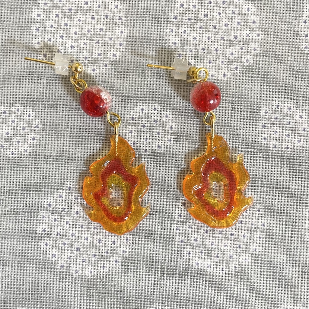 ☽ 鬼滅の刃 煉獄杏寿郎ピアス ☽