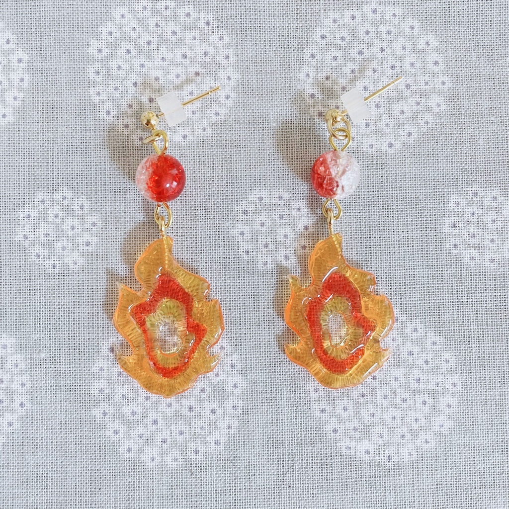 ☽ 鬼滅の刃 煉獄杏寿郎ピアス ☽