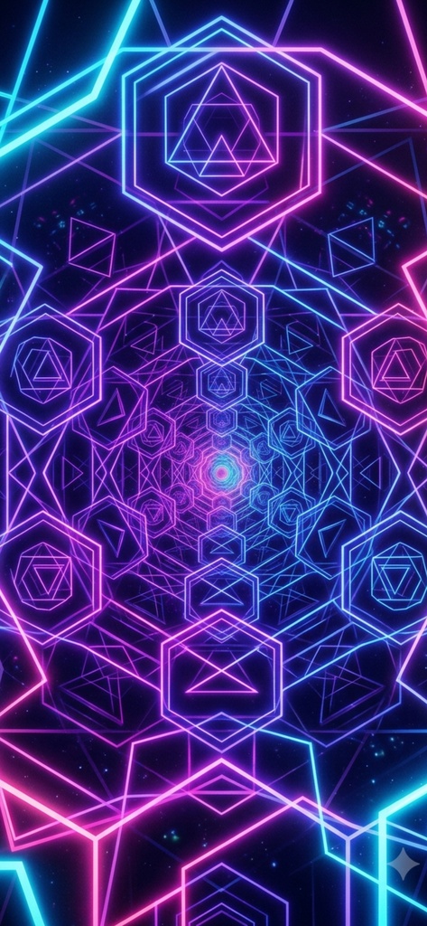 【AI壁紙】抽象ネオンシリーズ 全5枚セット ABSTRACT NEON WALLPAPER SET - 5designs