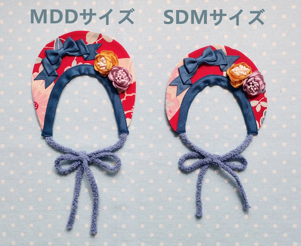 SDM/MSD/MDDサイズ 昭和レトロ着物 雛熊遊祭 春日ピクニックver.(ぽっくり付き)
