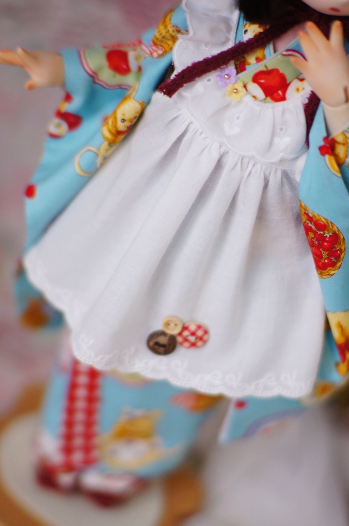 kumakoサイズ 昭和レトロ着物 雛熊遊祭 春日ピクニックver.(ぽっくり付き)