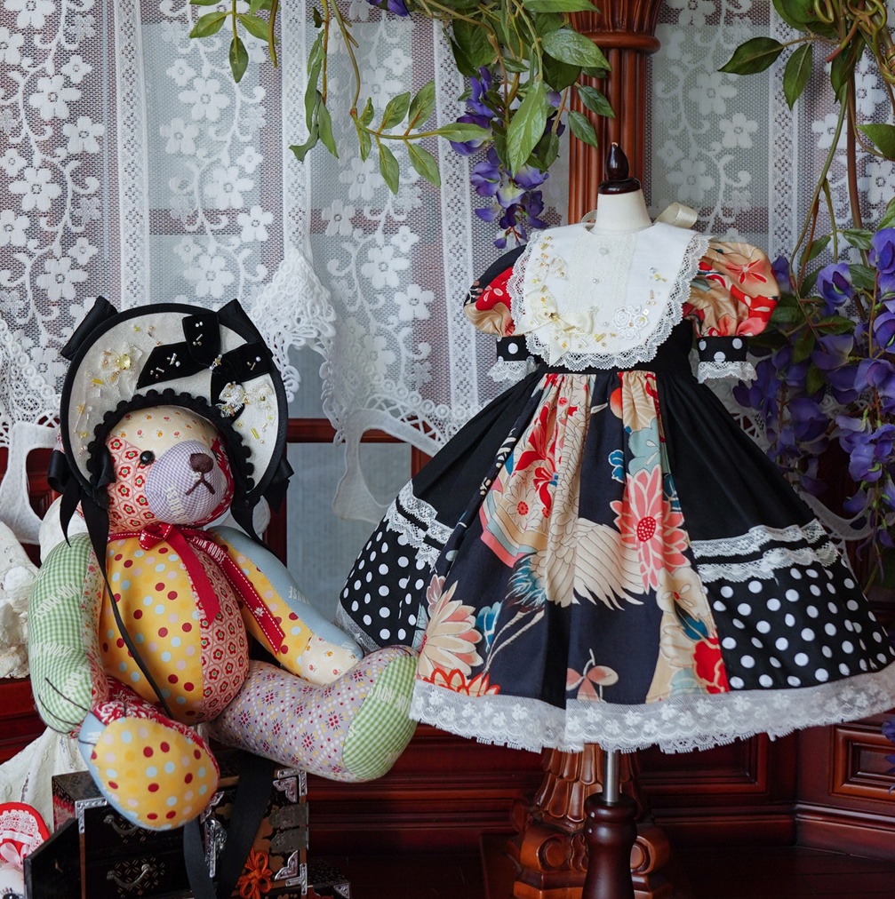 SD少女 文化人形風ドレスセット【鶴の舞】