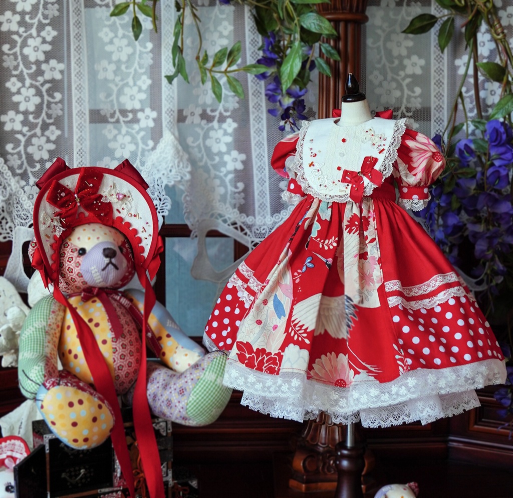 SD少女 文化人形風ドレスセット【鶴の舞】