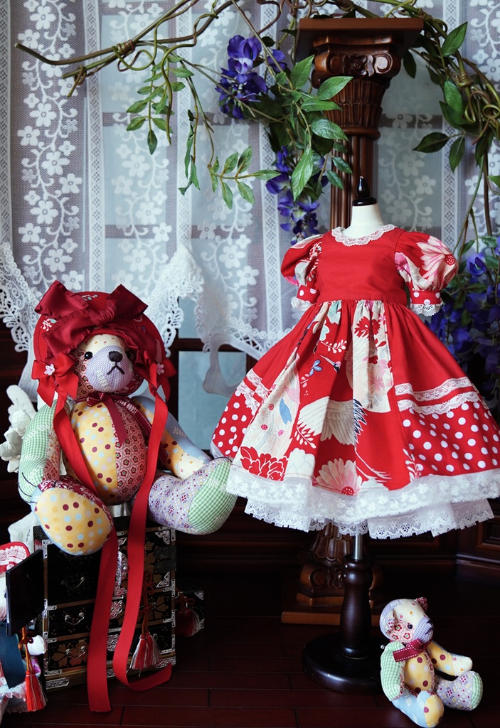 SD少女 文化人形風ドレスセット【鶴の舞】