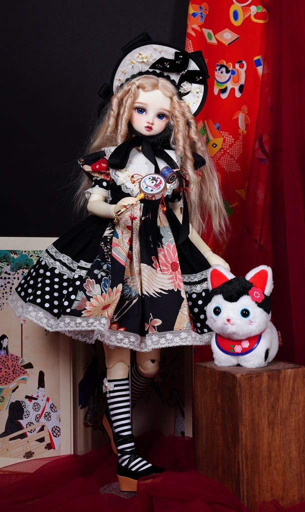 SD少女 文化人形風ドレスセット【鶴の舞】