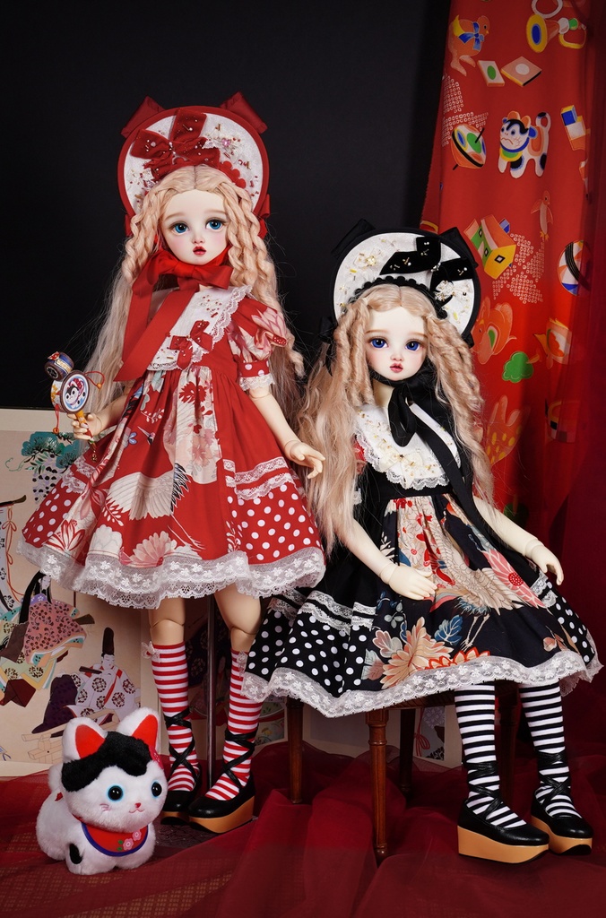 SD少女 文化人形風ドレスセット【鶴の舞】