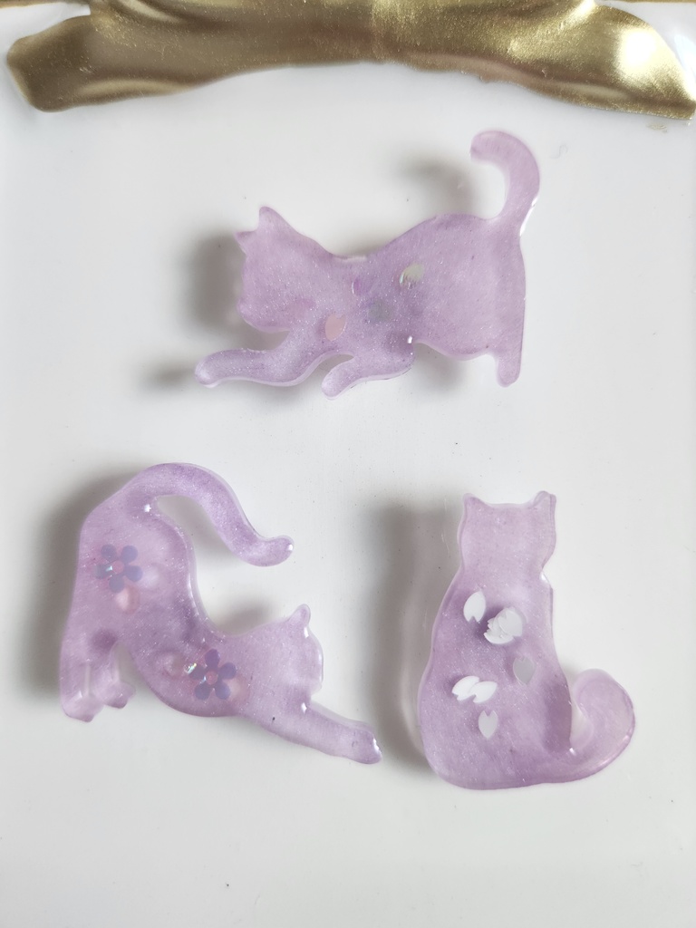 花猫3匹マグネット