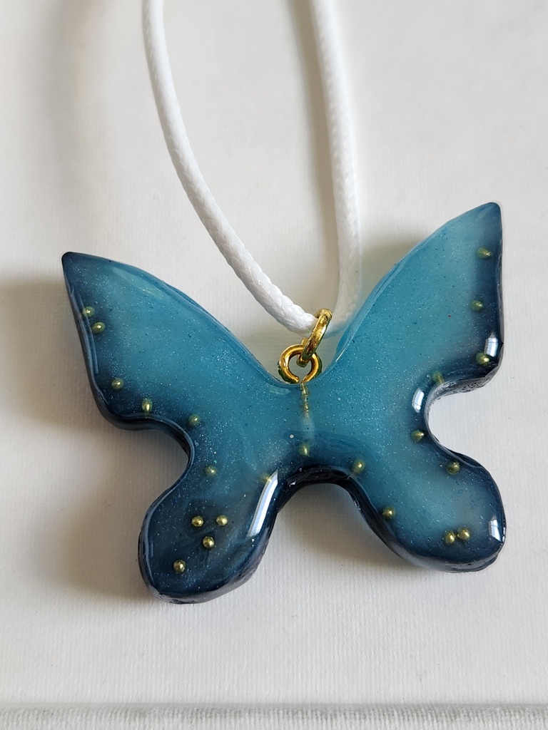 モルフォ蝶イメージ ネックレス