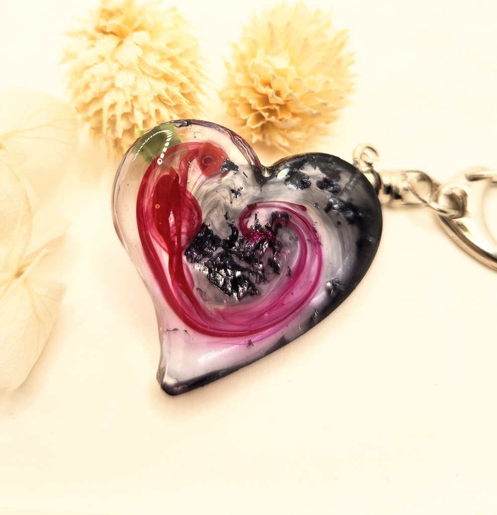 ハート キーホルダー レジン