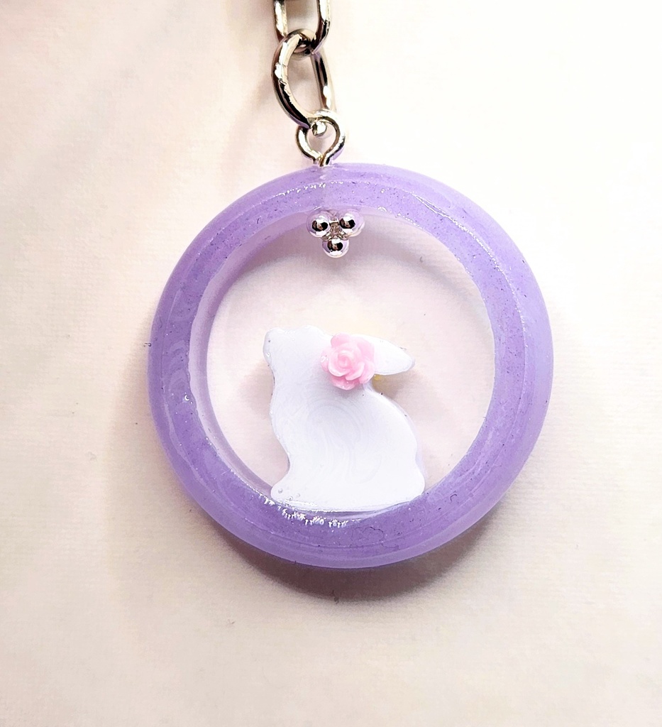 うさぎ キーホルダー レジン