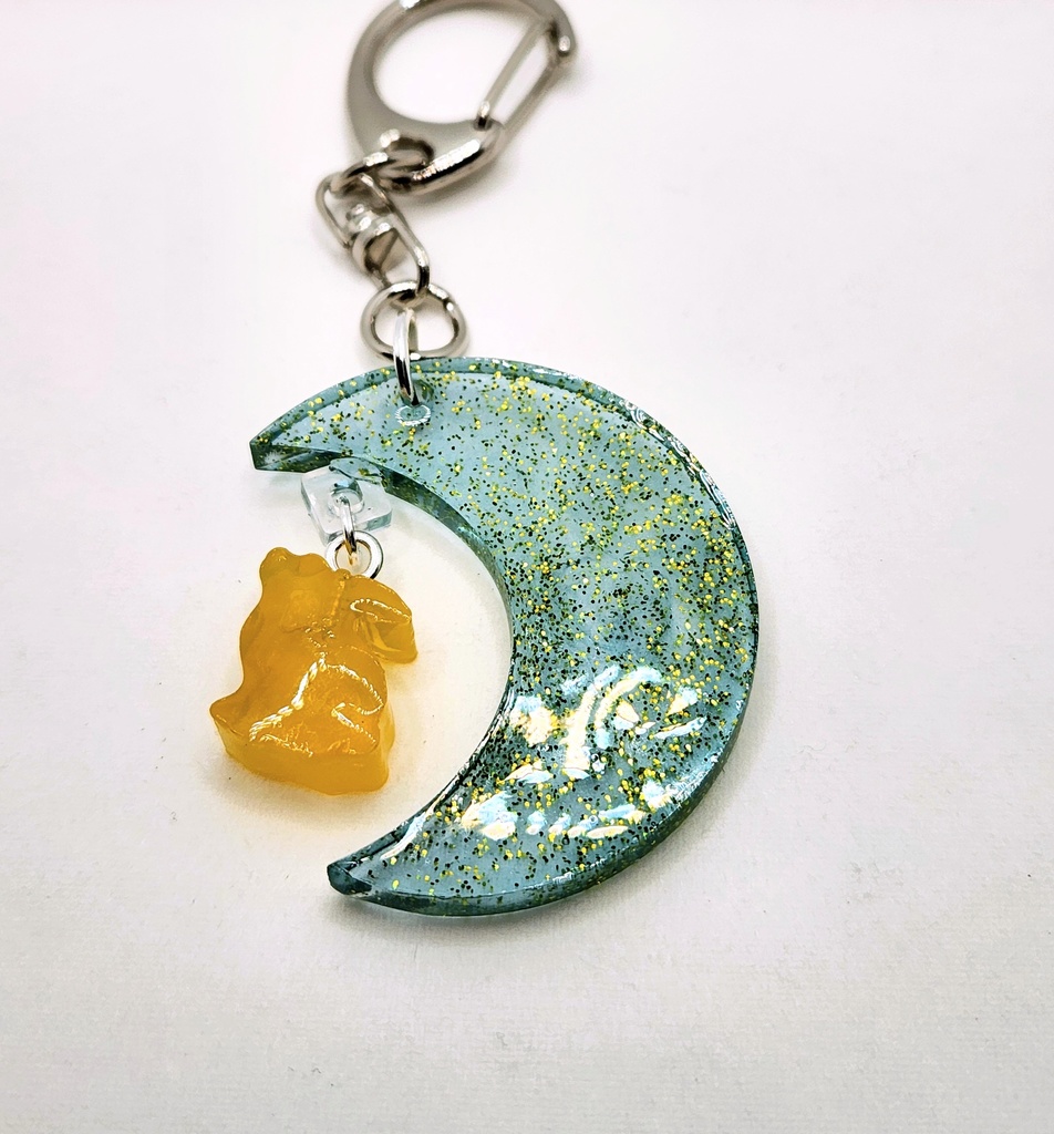 月とうさぎ レジン キーホルダー