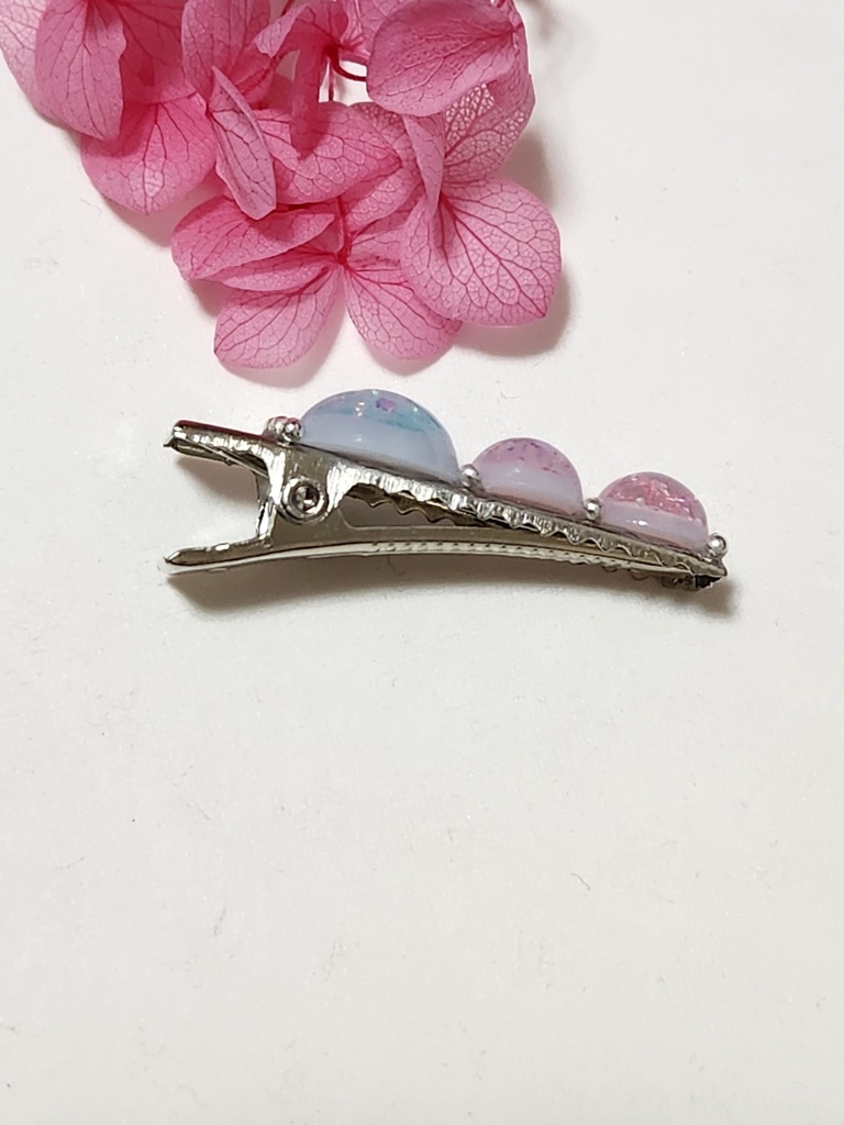 レジン キラキラヘアクリップ
