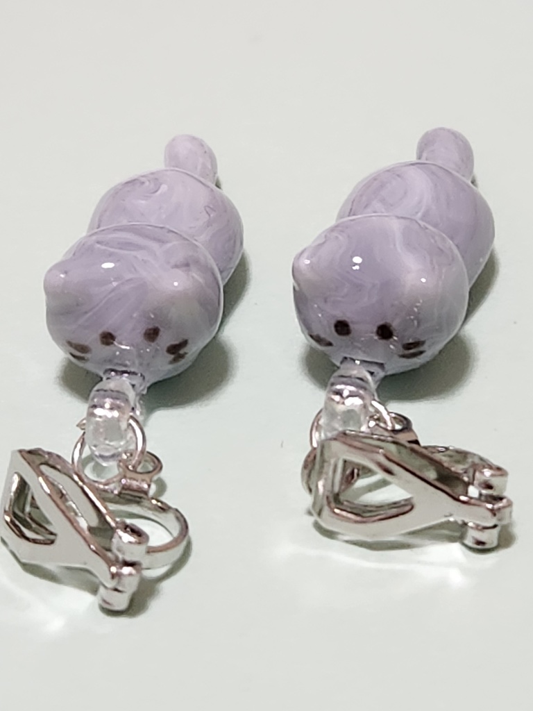 レジン 猫 イヤーアクセサリー