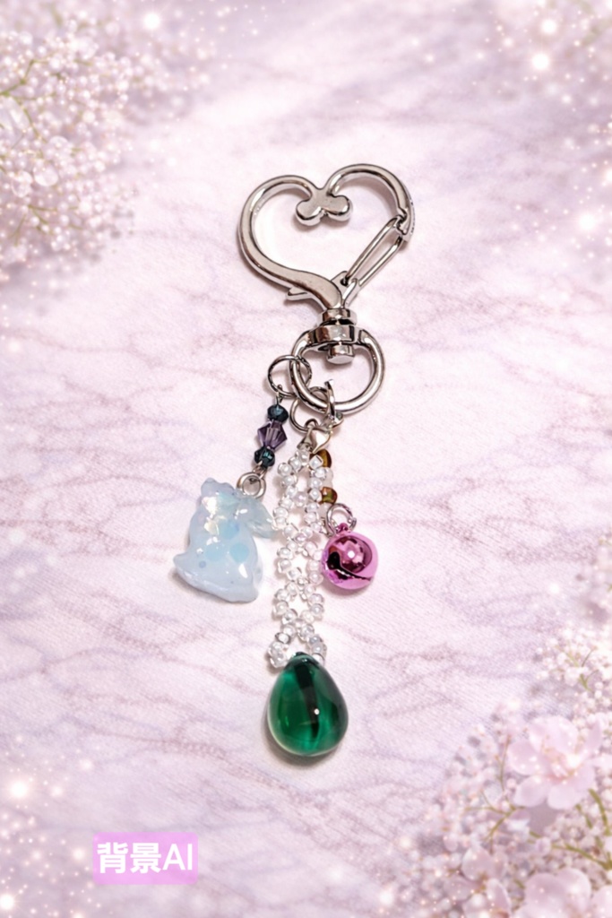 キーホルダー レジン ビーズ うさぎ