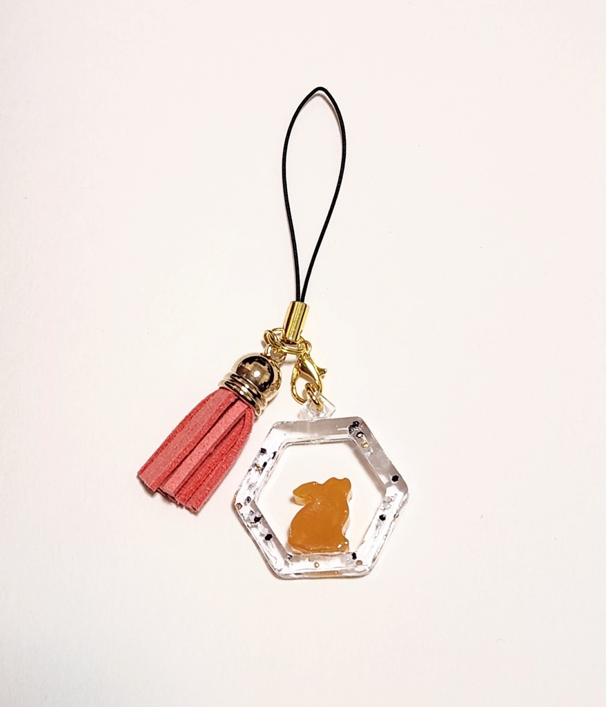 レジン うさぎ キーホルダー