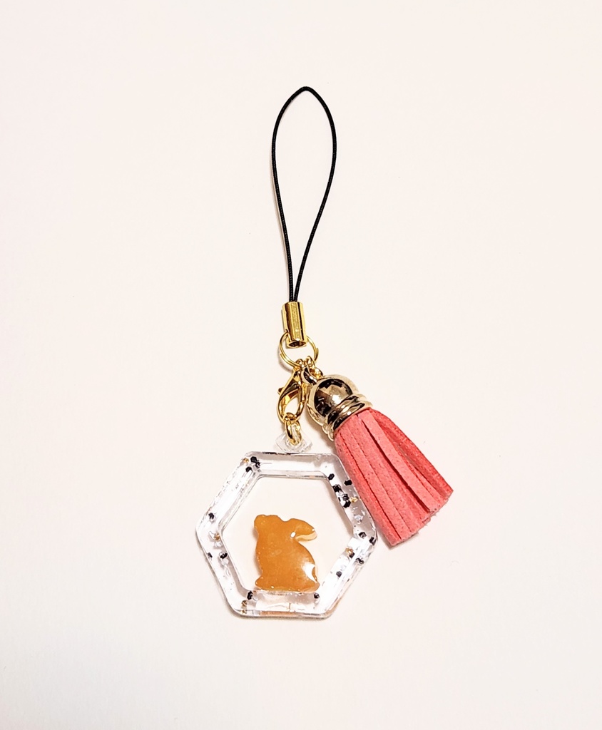 レジン うさぎ キーホルダー