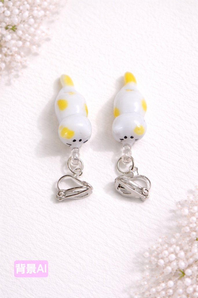 レジン 猫 イヤーアクセサリー