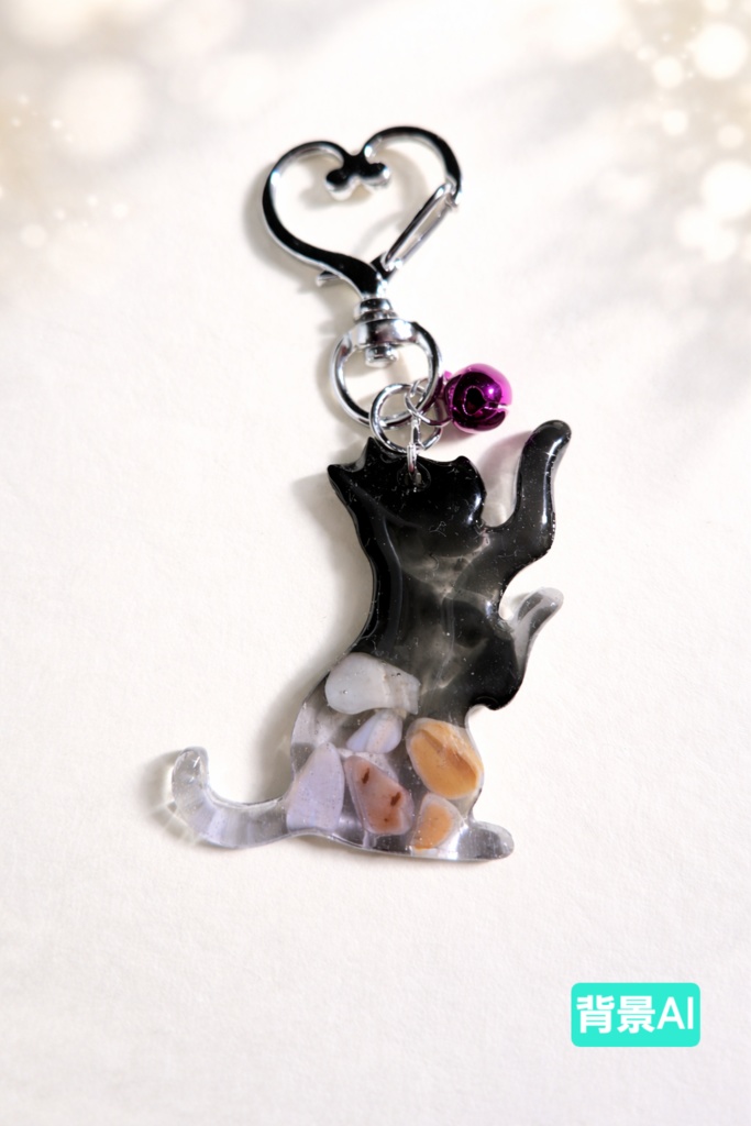 レジン 猫 キーホルダー