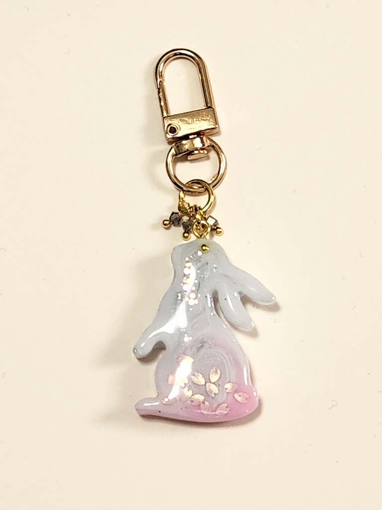 レジン うさぎ キーホルダー