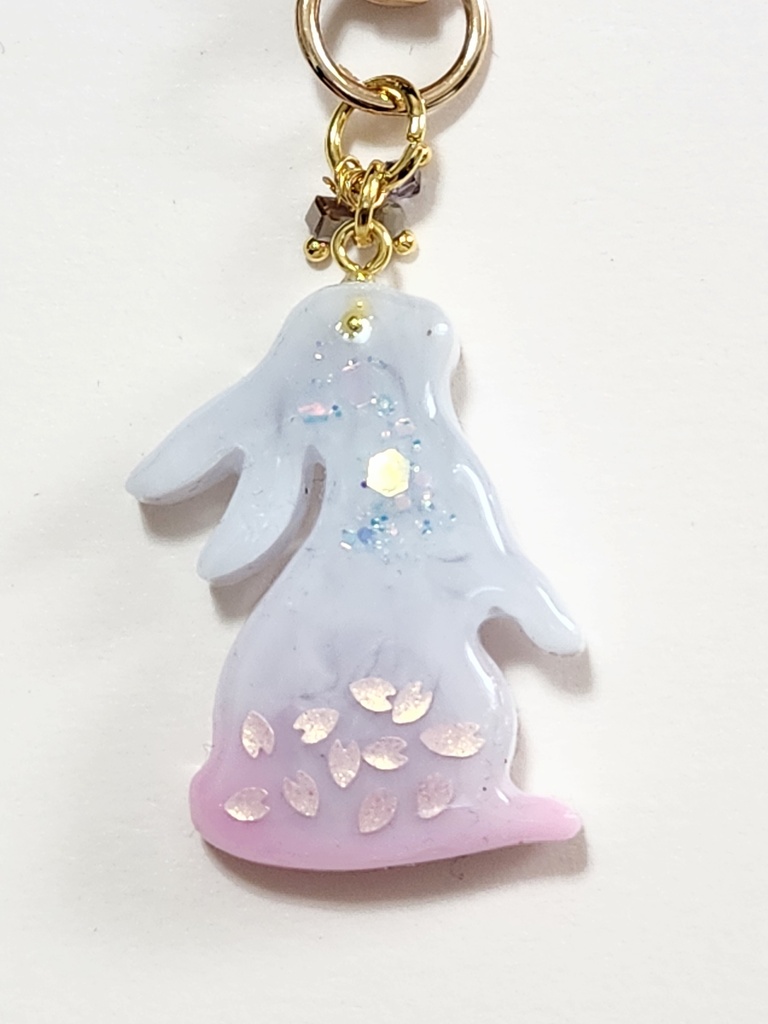 レジン うさぎ キーホルダー